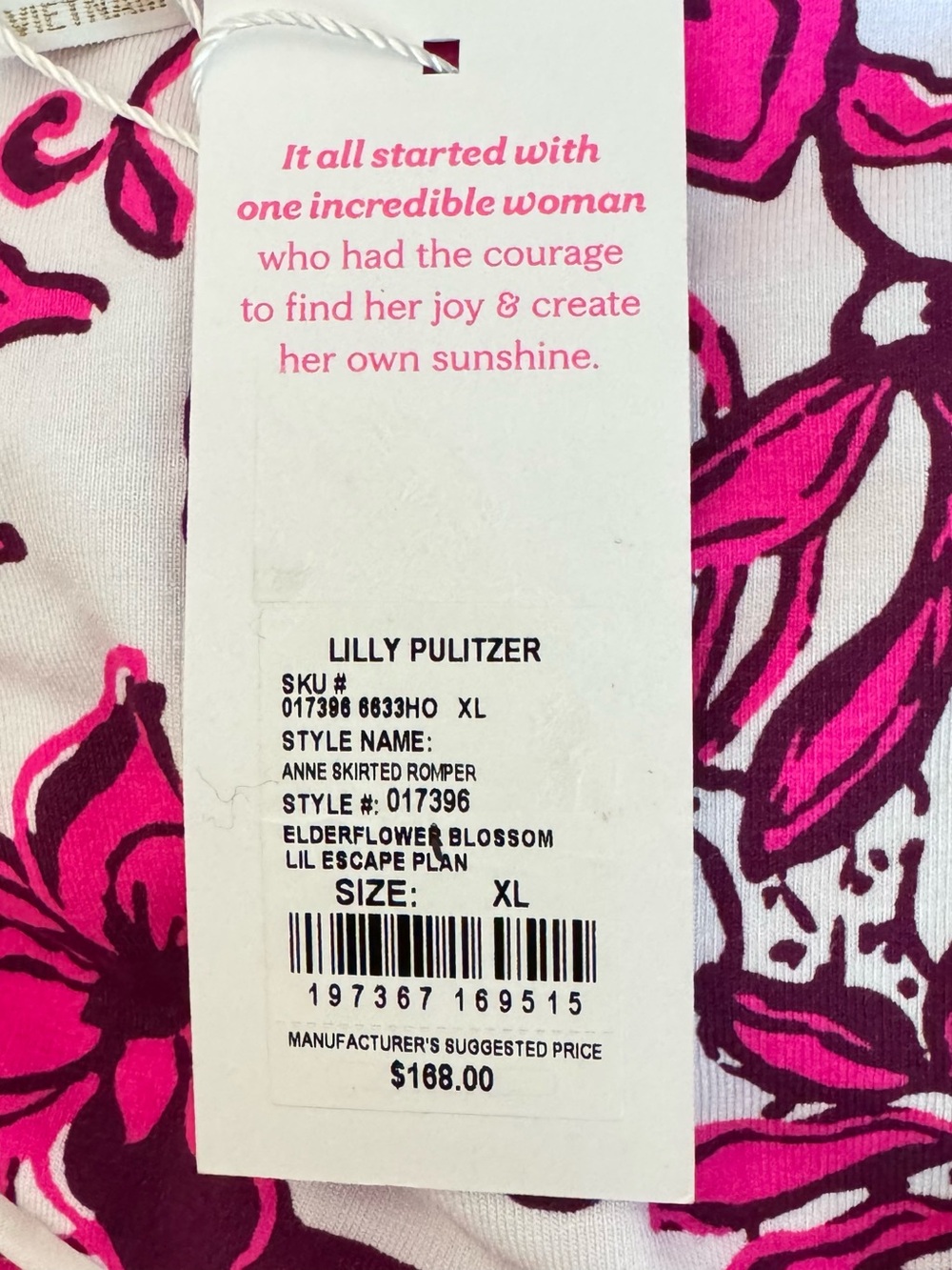 Lilly Pulitzer White and Fuchsia Floral Long Sleeve Dress - Picture 6 of 16